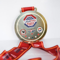 Manufacturer Design Custom Logo Zinc Alloy 3D Run Race Marathon Finisher Sports Medals With Ribbon Lanyard